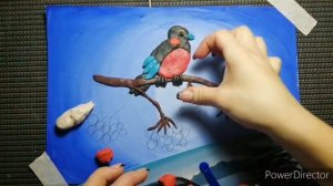 Мастер класс Снегирь из пластилина