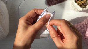 Эластичное закрытие резинки 1*1 иглой по кругу