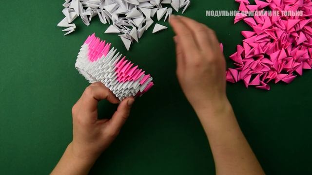 Модульное оригами корзинка. [Из бумаги своими руками]
