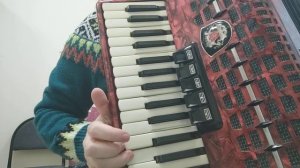Вальс Оборванные струны, на аккордеоне, ноты