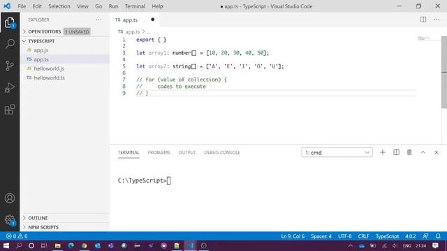 TypeScript Tutorial | For of Loop
