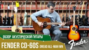 Обзор акустической гитары Fender CD-60S Dread All-Mah WN | SKIFMUSIC.RU