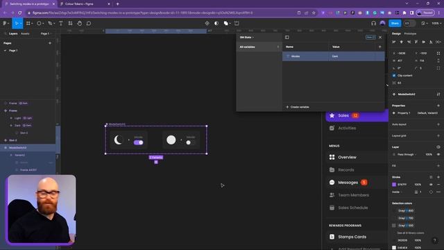 Dynamic Mode Switching in Figma Prototypes with Variables смотреть онлайн