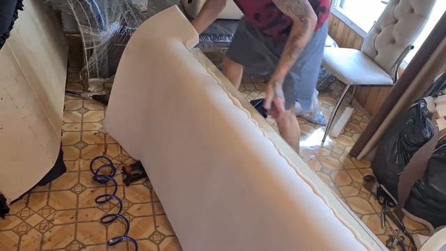 Диванчик в каретной стяжке своими руками.  Furniture with your own hands. Делаем мебель. Mebel DIY