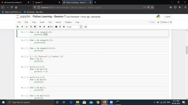 Python Learning | Session 7 - Part 1 смотреть онлайн