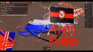 Anti-Furry flag showcase on Roblox.