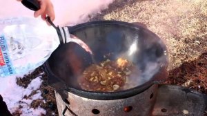 Постный суп. КАК ПРИГОТОВИТЬ ПОСТНЫЙ СУП. ГРЕЧНЕВЫЙ СУП С ГРИБАМИ в казане на костре.