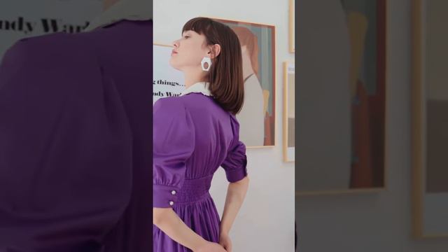 Yigelila модное женское фиолетовое платье элегантное с воротником в стиле «питер пэн» рукавами