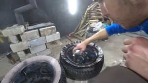 Покраска дисков с баллончика под лак, своими руками. Это ПРОВАЛ...