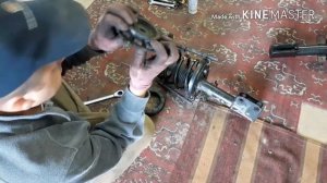 Scenic 3 замена передних амортизаторов стоек Меган 3