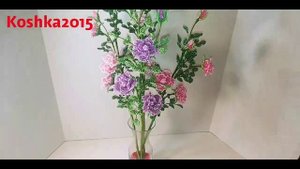 Букет из кустовых ажурных розочек из бисера от Koshka2015 - цветы из бисера, бисероплетение DIY