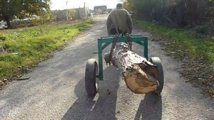 Тележка для перевозки бревен. DIY log arch