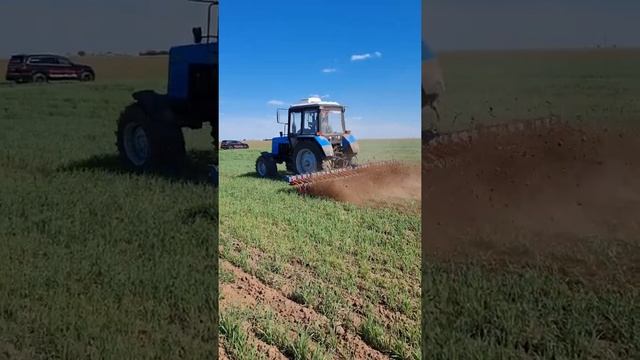 Ротационная борона - мотыга трактор беларус мтз1025 смотреть онлайн