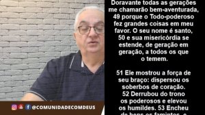 Reflexão do Evangelho Lucas 1,46-56 | Dia 22.12.2023 com Antonio Castro