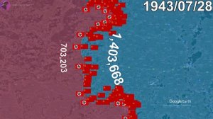 Battle of Kursk in 30 seconds using Google Earth
