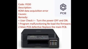 BROTHER DCP T310 ERROR FE00