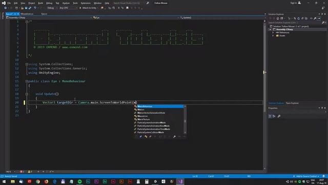 How To Make A Character Look At The Mouse [Beginner Tutorial - Unity 2019]
