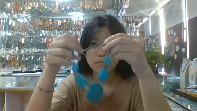 20231030-01 Natural turquoise with free-shape stone and  Rhodonite beads necklace full strand 16inch
