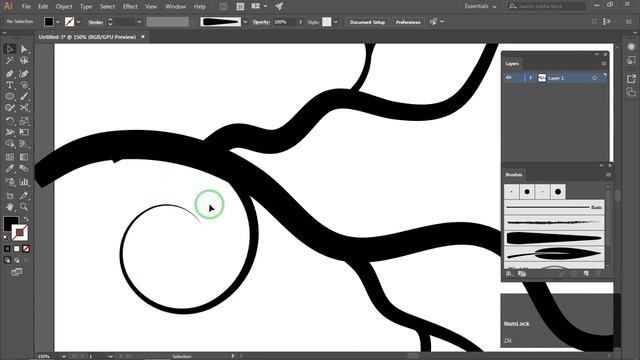 How to create simple tree branches in adobe illustrator : Adobe illustrator tutorial