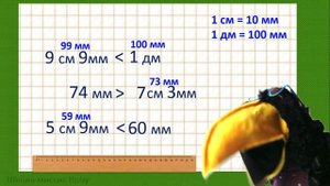 Математика 2 класс // Числа до 100 // Меры длины // Миллиметр, сантиметр, дециметр. Сравнение