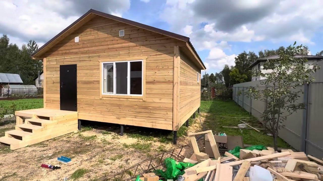 Банька 6х6 с большими пластиковыми окнами смотреть онлайн