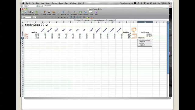 ExcelFunctions-AVERAGE,ROUNDUP,PRODUCT,COUNTA