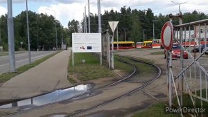 Российские трамваи в г. Даугавпилс (Латвия)! Новые трамвайные пути!