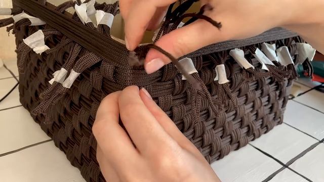 Плетеная коробка для хранения своими руками