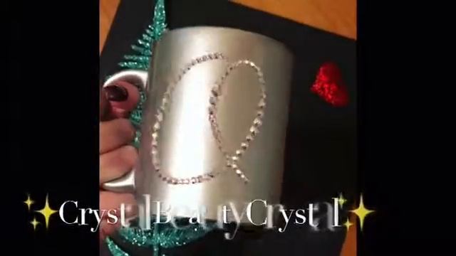 Именная кружка инкрустированная #SWAROVSKI смотреть онлайн