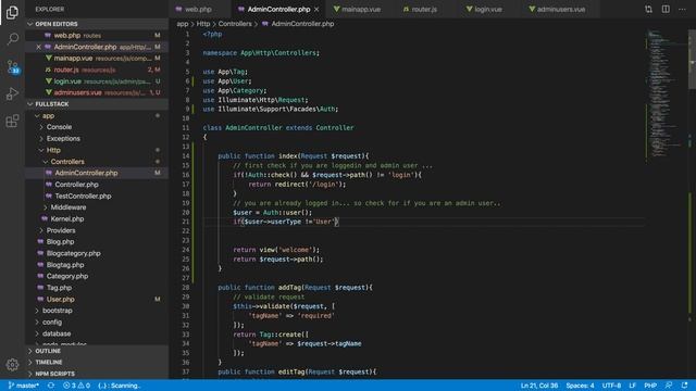 Laravel vue protected dashboard for logged in users | Full Stack Laravel Vue Development | Part 22