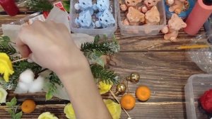 Мыловарение. Заливка цветов и сборка новогоднего букета.