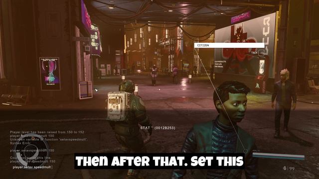 How to Increase/Decrease Running or Walking speed  In Starfield using Console Cheats Commands