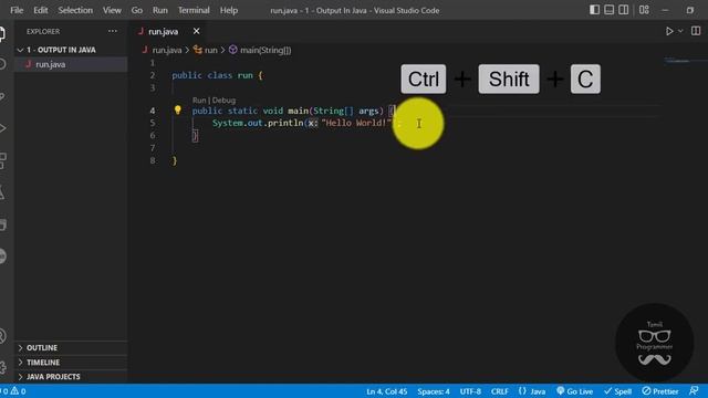 Hello World Java Program | Tutorial in Tamil | Tamil Programmer