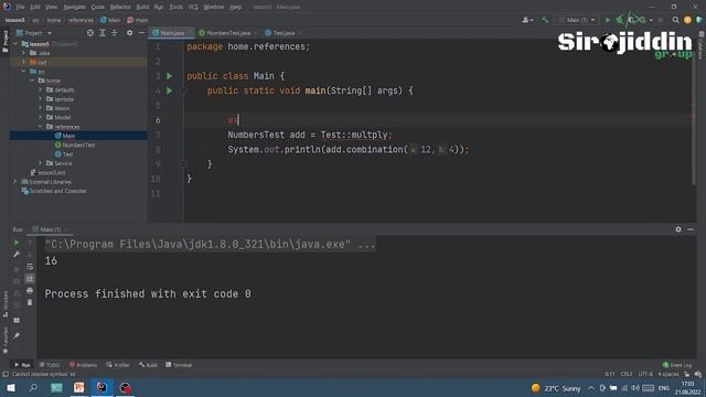 23-dars #java javada Lambda Expression method parametr | Method references | constructor references смотреть онлайн