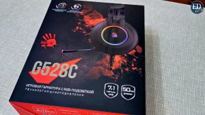 A4Tech Bloody G528C – Распаковка игровой гарнитуры с эффектной подсветкой