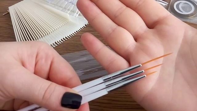 Набор кистей для дизайна ногтей 3шт смотреть онлайн