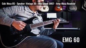 EMG 85 battles EMG 60 \\ Comparison of EMG active guitar pickups (METAL)