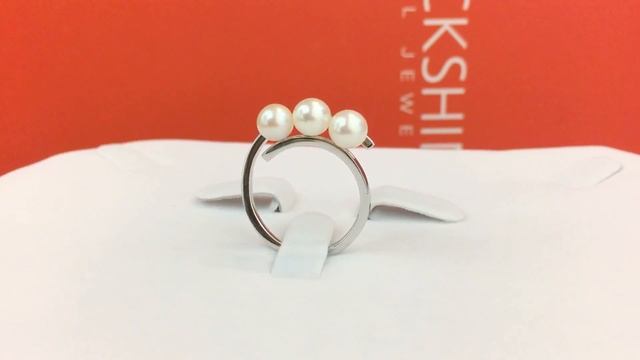 Эффектное кольцо CROWN с натуральным жемчугом смотреть онлайн