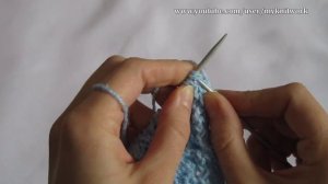 Вязание спицами. Узор "Ажурные Ромбики". Knitting. Pattern "Openwork Diamonds".