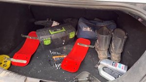 Транспортировка мотоблока Ока на легковом автомобиле.