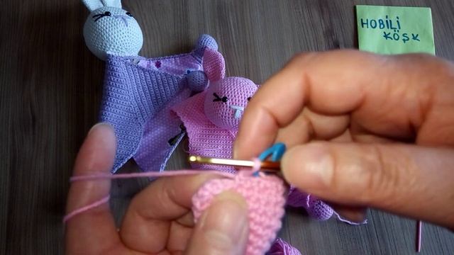 #pinterest #crochet #knitting #keşfet #hobiliköşk | Amigurumi uyku arkadaşı Tavşan yapımı (3)