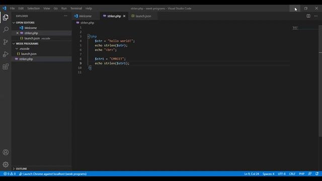 strlen() strrev() strpos() str_word_count() functions in PHP 2/4
