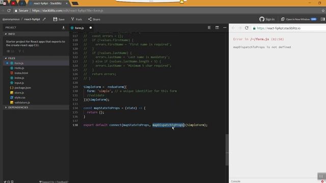 20) Redux form - reading field value - Learn React js in Tamil смотреть онлайн