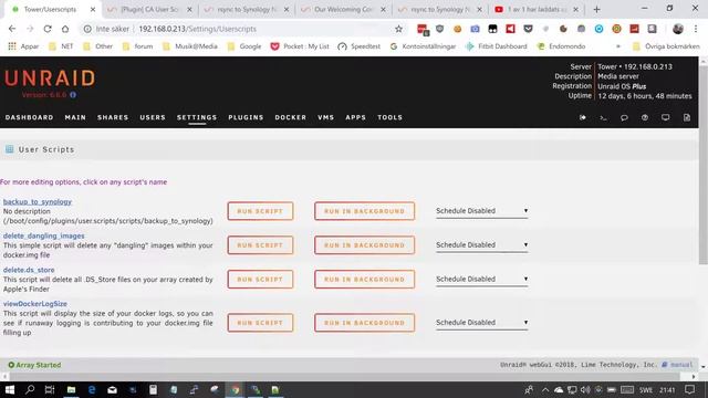 install user script on Unraid смотреть онлайн