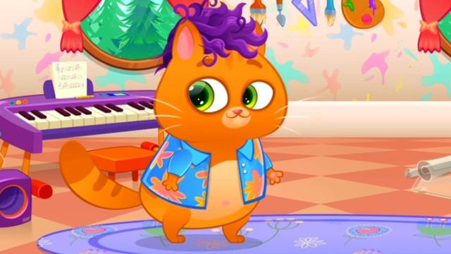 Кот Bubbu перепутал все цвета! Арина и котик Бубу учат цвета и весело играют в игре! смотреть онлайн