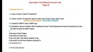 Eyes Open 2 Workbook Answers Key Page 18