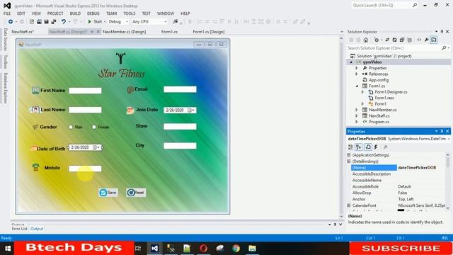 Gym Management System in Csharp (C#, Visual Studio, MsSQL Server) Complete Project (Step by Step)