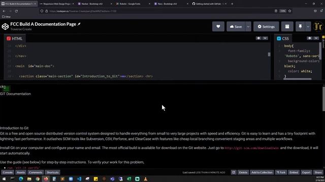 FREECODECAMP: HOW TO BUILD A TECHNICAL DOCUMENTATION PAGE (2022)