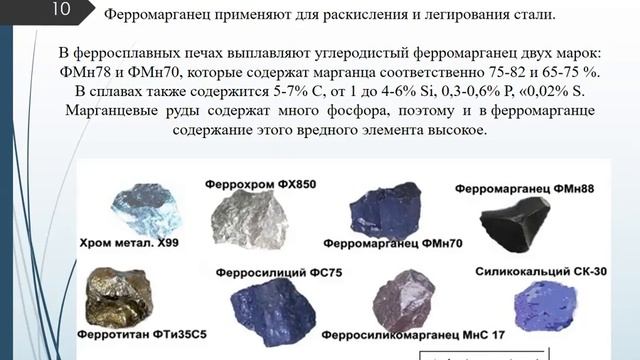 Тема 14 Современные технологии производства ферросилиция, углеродистого ферромарганца, силикомарган