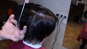 Женская короткая стрижка. women haircut. равномерная стрижка, квадратная форма.